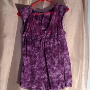 Purple tie dye top